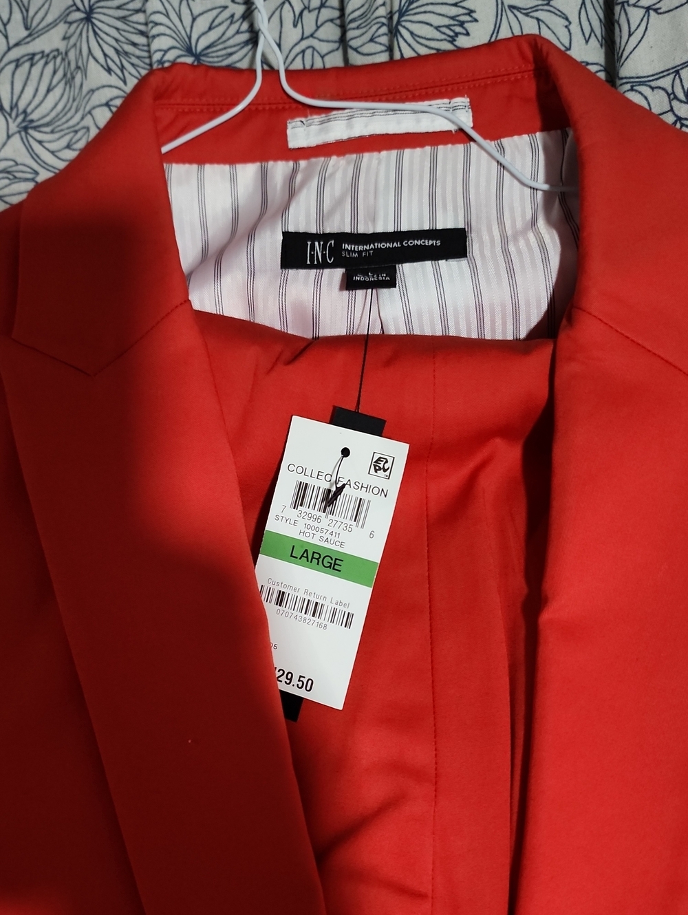 INC International Concepts Vibrant Red (Hot Sauce) Blazer/ With Matching Pants